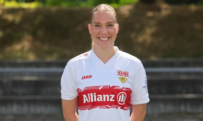 BAU Stuttgart Fußball 2.Bundesliga Fototermin Charlotte Blümel ; VfB Stuttgart Frauen,Porträttermin 2025 2026