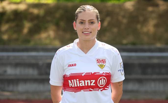 BAU Stuttgart Fußball 2.Bundesliga Fototermin Dafina Redzepi ; VfB Stuttgart Frauen,Porträttermin 2025 2026