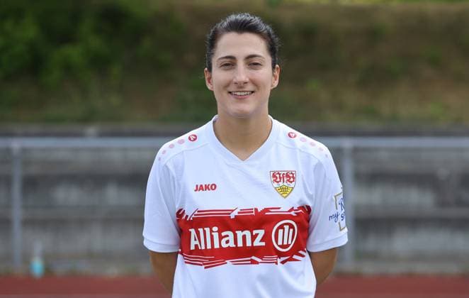 BAU Stuttgart Fußball 2.Bundesliga Fototermin Anja Selensky ; VfB Stuttgart Frauen,Porträttermin 2025 2026