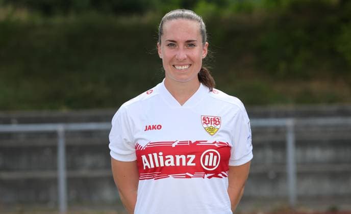 BAU Stuttgart Fußball 2.Bundesliga Fototermin Jana Spengler ; VfB Stuttgart Frauen,Porträttermin 2025 2026