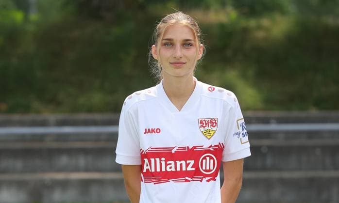 BAU Stuttgart Fußball 2.Bundesliga Fototermin Emma Babic ; VfB Stuttgart Frauen,Porträttermin 2025 2026
