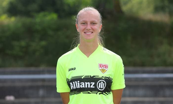 BAU Stuttgart Fußball 2.Bundesliga Fototermin Eve Boettcher ; VfB Stuttgart Frauen,Porträttermin 2025 2026