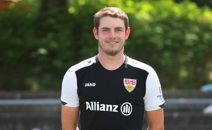 BAU Stuttgart Fußball 2.Bundesliga Fototermin Philipp Meister ; VfB Stuttgart Frauen,Porträttermin 2025 2026