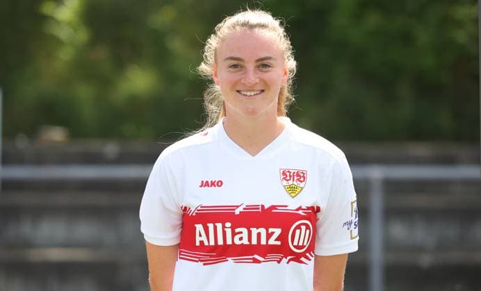 BAU Stuttgart Fußball 2.Bundesliga Fototermin Joy Castor ; VfB Stuttgart Frauen,Porträttermin 2025 2026