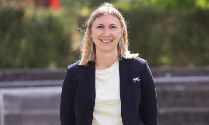 BAU Stuttgart Fußball 2.Bundesliga Fototermin Lisa Lang ; VfB Stuttgart Frauen,Porträttermin 2025 2026