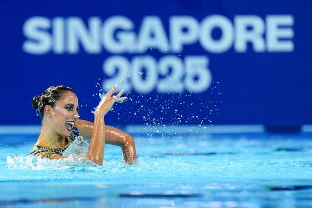 Sport Bilder des Tages SWIMMING - World Aquatics Championships SINGAPORE,SINGAPORE,19.JUL.25 - SWIMMING - World Aquatics Championships, Artistic Swimming, Women Solo Technical, final. Image shows Vasiliki Alexandri (AUT).  GEPAxpictures xMaticxKlansek