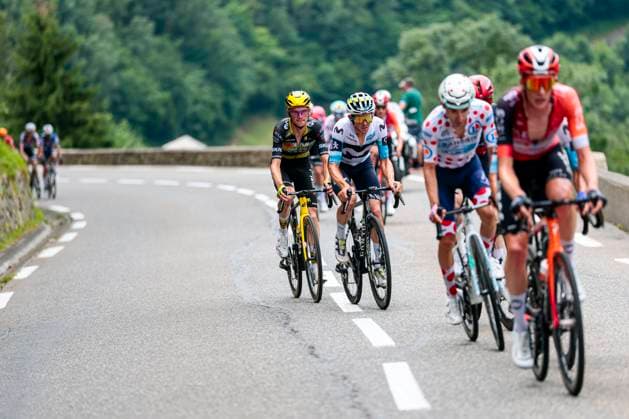 Tour de France 2025 Stage 14 LUCHON SUPERBAGNERES, FRANCE - JULY 19 : Rider of Movistar Team, Team Visma Lease A Bike in action during stage 14 of the 112th edition of Tour de France an UCI World Tour 2.UWT cycling road race stage for Men Elite of 183 km with start in Pau and finish in Luchon Superbagneres on July 19, 2025 in Luchon Superbagneres, France, 19 07 2025 ( Motordriver Kenny Verfaillie - Luchon Superbagneres France  Copyright: xLucaxBettinix