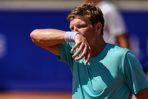 250719 AndrÃ Göransson of Sweden looks dejected while competing in a doubles semifinal tennis match during day 7 of the Nordea Open on July 19, 2025 in Bastad. Photo: Mathilda Schuler BILDBYRAN kod MA MA0848 tennis ATP, Tennis Herren 250 nordea open bbeng semifinal sweden sverige Copyright: MATHILDAxSCHULER BB250719MA028