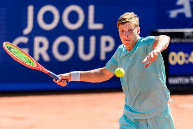 250719 AndrÃ Göransson of Sweden competes in a doubles semifinal tennis match during day 7 of the Nordea Open on July 19, 2025 in Bastad. Photo: Mathilda Schuler BILDBYRAN kod MA MA0848 tennis ATP, Tennis Herren 250 nordea open bbeng semifinal sweden sverige Copyright: MATHILDAxSCHULER BB250719MA029