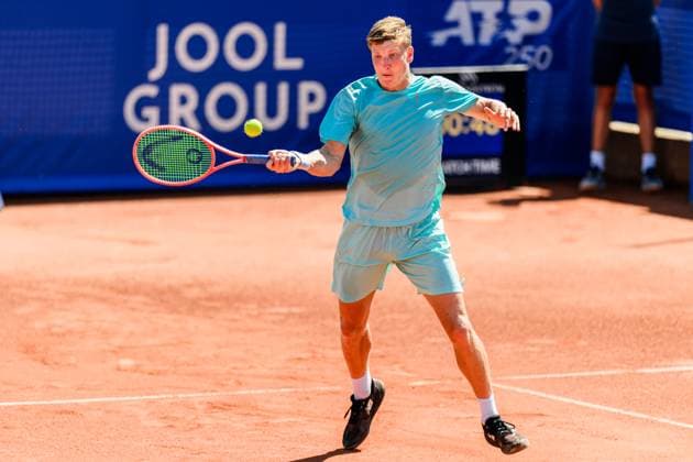 250719 AndrÃ Göransson of Sweden competes in a doubles semifinal tennis match during day 7 of the Nordea Open on July 19, 2025 in Bastad. Photo: Mathilda Schuler BILDBYRAN kod MA MA0848 tennis ATP, Tennis Herren 250 nordea open bbeng semifinal sweden sverige Copyright: MATHILDAxSCHULER BB250719MA030
