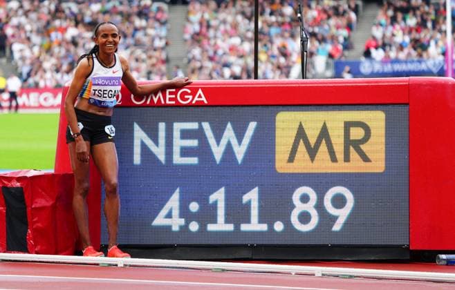 Sport Bilder des Tages A new meet record in the Women s Mile for Gudaf Tsegay Novuna Diamond League, Athletics, London Stadium, London, UK - 19 Jul 2025London London Stadium United Kingdom  Copyright: xJavierxGarcia Shutterstockx 15403611t