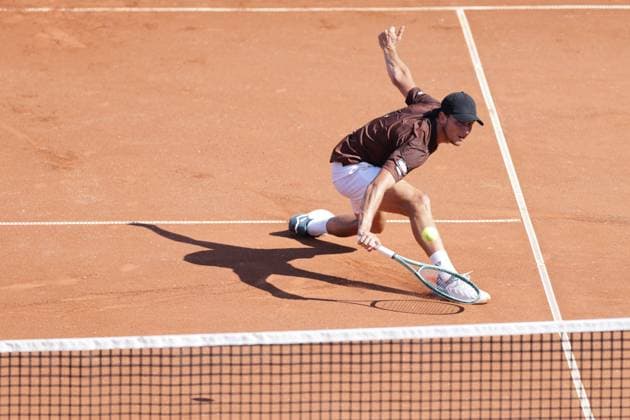 Luciano Darderi, Italy, during Saturday s semifinal in the men s singles at the Nordea Open tennis tournament in Bastad, Sweden on july 19, 2025. BASTAD SWEDEN x9200x
