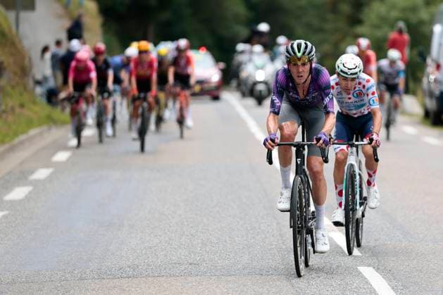 Tour de France 2025 Stage 14 LUCHON SUPERBAGNERES, FRANCE - JULY 19 : O Connor Ben (AUS) of Team Jayco AlUla in action during stage 14 of the 112th edition of Tour de France an UCI World Tour 2.UWT cycling road race stage for Men Elite of 183 km with start in Pau and finish in Luchon Superbagneres on July 19, 2025 in Luchon Superbagneres, France, 19 07 2025 ( Motordriver Kenny Verfaillie - Luchon Superbagneres France  Copyright: xLucaxBettinix