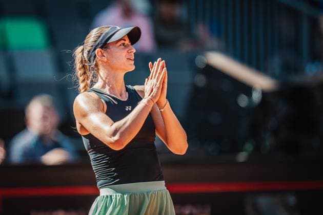Tennis Frauen MSC Hamburg Ladies Open WTA, Tennis Damen 250 Anna Bondar (HUN) vs. Kaja Juvan (SVN) 19.07.2025 Anna Bondar applaudiert dem Publikum nach dem Sieg Hamburg Tennisstadion am Rothenbaum Hamburg Deutschland
