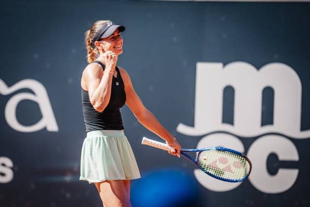 Tennis Frauen MSC Hamburg Ladies Open WTA, Tennis Damen 250 Anna Bondar (HUN) vs. Kaja Juvan (SVN) 19.07.2025 Anna Bondar jubelt nach dem Sieg Hamburg Tennisstadion am Rothenbaum Hamburg Deutschland