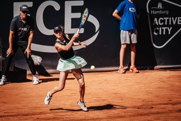 Sport Bilder des Tages Tennis Frauen MSC Hamburg Ladies Open WTA, Tennis Damen 250 Anna Bondar (HUN) vs. Kaja Juvan (SVN) 19.07.2025 Anna Bondar nach einer Vorhand Hamburg Tennisstadion am Rothenbaum Hamburg Deutschland
