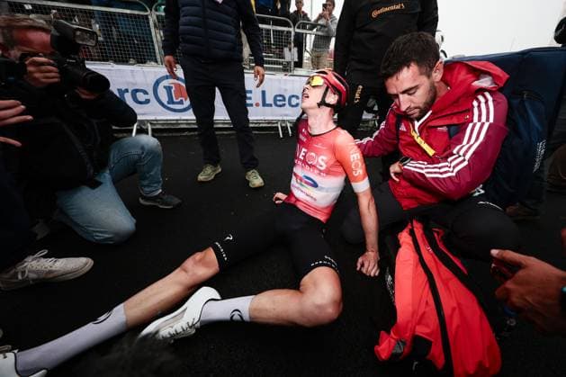Dutch Thymen Arensman of Ineos Grenadiers wins stage 14 of the 2025 Tour de France cycling race, from Pau to Luchon-Superbagneres (183 km), on Saturday 19 July 2025 in France. The 112th edition of the Tour de France starts on Saturday 5 July in Lille, France, and will finish in Paris, France on the 27th of July. POOLxLUCAxBETTINI  x129570760x