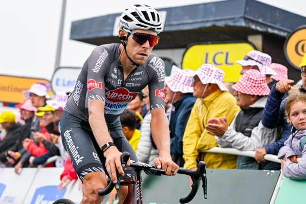 Tour de France 2025 Stage 14 LUCHON SUPERBAGNERES, FRANCE - JULY 19 : Meurisse Xandro (BEL) of Alpecin-Deceuninck during stage 14 of the 112th edition of Tour de France an UCI World Tour 2.UWT cycling road race stage for Men Elite of 183 km with start in Pau and finish in Luchon Superbagneres on July 19, 2025 in Luchon Superbagneres, France, 19 07 2025 ( Motordriver Kenny Verfaillie - Luchon Superbagneres France  Copyright: xJanxDexMeuleneirx