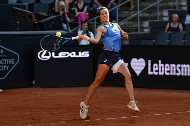 GER, Hamburg, xFSx, ATP250 Frauen-Tennistunier , MSC Hamburg Ladies Open 2025 , Halbfinale ,19.07.2025 v.l. Lois Boisson (FRA) spielt eine Vorhand Copyright: HMBxMedia FernandoxSoares