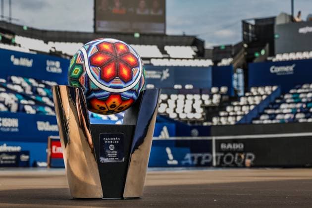 LOS CABOS TENNIS OPEN 2025 LOS CABOS TENNIS OPEN 2025 DOUBLES CHAMPIONS TROPHY 19072025 LOS CABOS, BAJA CALIFORNIA, MEXICO. Photo of the doubles tournament champion trophy of the Los Cabos Tennis Open 2025. Foto del trofeo de campeon del torneo de dobles del Abierto Los Cabos 2025. PHOTO BY IMAGENSHOP AGENCIA FOTOGRAFICA LOS CABOS BAJA CALIFORNIA MEXICO Copyright: xIMAGENSHOPxAGENCIAxFOTOGRAFICAx