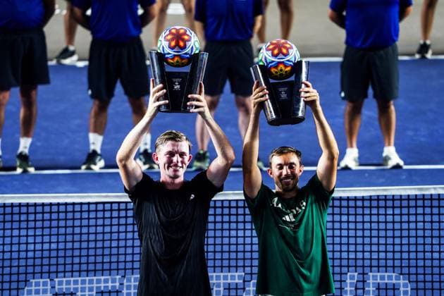 LOS CABOS TENNIS OPEN 2025 LOS CABOS TENNIS OPEN 2025 BAYLDON SCHOOLKATE VS TRACY CASH 19072025 LOS CABOS, BAJA CALIFORNIA, MEXICO. Action photo of James Tracy and Robert Cash of the USA, champions of the doubles tournament of Los Cabos Tennis Open 2025 held at the Mextenis Stadium of the Cabo Sports Complex of Los Cabos, Baja California, Mexico. Foto de accion de James Tracy y Robert Cash de Estados Unidos, campeones del torneo de dobles en Los Cabos Tennis Open 2025 celebrado en el Estadio Mextenis del Cabo Sports Complex de Los Cabos, Baja California, Mexico. PHOTO BY IMAGENSHOP AGENCIA FOTOGRAFICA LOS CABOS BAJA CALIFORNIA MEXICO Copyright: xIMAGENSHOPxAGENCIAxFOTOGRAFICAx