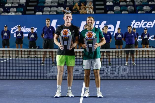 LOS CABOS TENNIS OPEN 2025 LOS CABOS TENNIS OPEN 2025 BAYLDON SCHOOLKATE VS TRACY CASH 19072025 LOS CABOS, BAJA CALIFORNIA, MEXICO. Action photo of James Tracy and Robert Cash of the USA, champions of the doubles tournament of Los Cabos Tennis Open 2025 held at the Mextenis Stadium of the Cabo Sports Complex of Los Cabos, Baja California, Mexico. Foto de accion de James Tracy y Robert Cash de Estados Unidos, campeones del torneo de dobles en Los Cabos Tennis Open 2025 celebrado en el Estadio Mextenis del Cabo Sports Complex de Los Cabos, Baja California, Mexico. PHOTO BY IMAGENSHOP AGENCIA FOTOGRAFICA LOS CABOS BAJA CALIFORNIA MEXICO Copyright: xIMAGENSHOPxAGENCIAxFOTOGRAFICAx