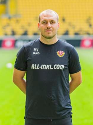 18.07.2025, xomx, Fussball 2.Bundesliga, Dynamo Dresden - Fototermin Saison 2025 26, Valentin Vochatzer Heiko Scholz; Dynamo Dresden; 2. BL, Porträttermin 2025 2026 Dresden