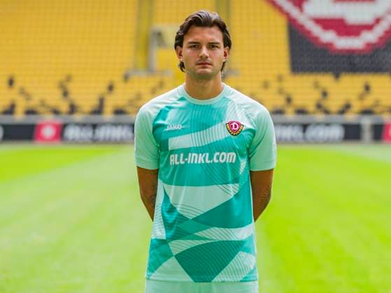 18.07.2025, xomx, Fussball 2.Bundesliga, Dynamo Dresden - Fototermin Saison 2025 26, Tim Stanislav Schreiber ; Dynamo Dresden; 2. BL, Porträttermin 2025 2026 Dresden