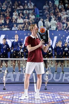 LOS CABOS TENNIS OPEN 2025 LOS CABOS TENNIS OPEN 2025 KOVACEVIC VS SHAPOVALOV 19072025 LOS CABOS, BAJA CALIFORNIA, MEXICO. Action photo of Denis Shapovalov of Canada, champion of the singles tournament of Los Cabos Tennis Open 2025 held at the Mextenis Stadium of the Cabo Sports Complex of Los Cabos, Baja California, Mexico. Foto de accion de Denis Shapovalov de Canada, campeon del torneo de singles en Los Cabos Tennis Open 2025 celebrado en el Estadio Mextenis del Cabo Sports Complex de Los Cabos, Baja California, Mexico. LOS CABOS BAJA CALIFORNIA MEXICO Copyright: xIMAGENSHOPxAGENCIAxFOTOGRAFICAx