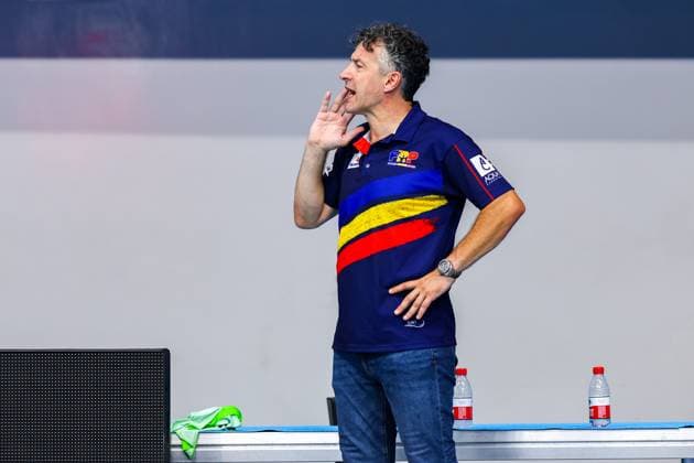 headcoach Bogdan Rath of Romania Romania v Canada, Water polo, Wasserball Singapore 2025 World Aquatics Championships, OCBC Aquatic Centre, July 20, 2025, Singapore, Singapore.
