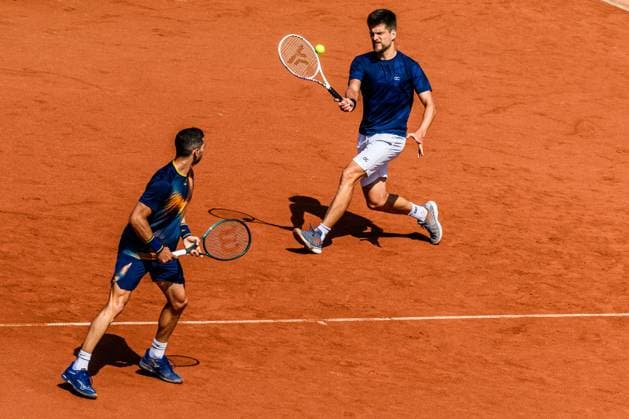 250720 Guido Andreozzi of Argentina and Sander Arends of Netherlands competes in the doubles final tennis match during day 8 on July 20, 2025 in Bastad. Photo: Mathilda Schuler BILDBYRAN kod MA MA0849 tennis ATP, Tennis Herren 250 nordea open bbeng Copyright: MATHILDAxSCHULER BB250720MA026