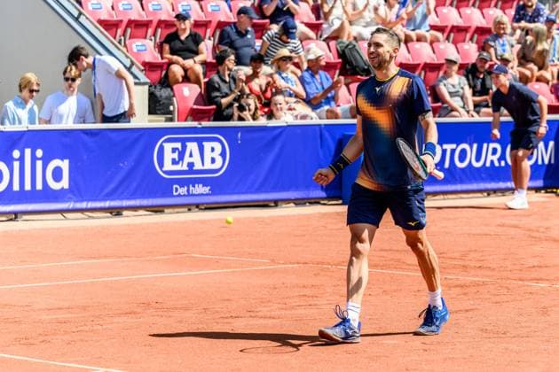 250720 Guido Andreozzi of Argentina and competes in the doubles final tennis match during day 8 on July 20, 2025 in Bastad. Photo: Mathilda Schuler BILDBYRAN kod MA MA0849 tennis ATP, Tennis Herren 250 nordea open bbeng Copyright: MATHILDAxSCHULER BB250720MA034