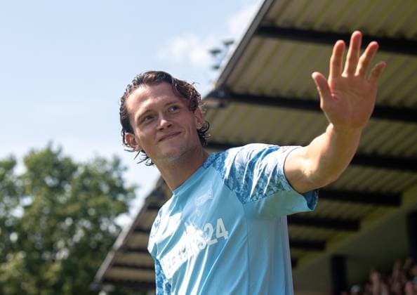 Fussball, Hertha BSC, Saison 2025 26, Saisoneröffnung, Vorstellung der Profis, Fabian Reese (Hertha BSC), 20.07. 2025,