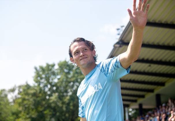 Fussball, Hertha BSC, Saison 2025 26, Saisoneröffnung, Vorstellung der Profis, Fabian Reese (Hertha BSC), 20.07. 2025,