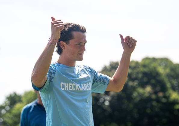 Fussball, Hertha BSC, Saison 2025 26, Saisoneröffnung, Vorstellung der Profis, Fabian Reese (Hertha BSC), 20.07. 2025,