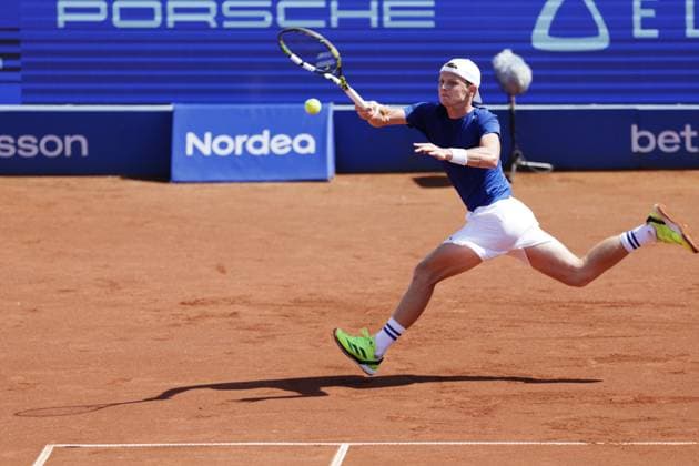 Jesper de Jong, Netherlands, during sunday s men s singles final at the Nordea Open tennis tournament in Bastad, Sweden on july 20, 2025. BASTAD SWEDEN x9200x
