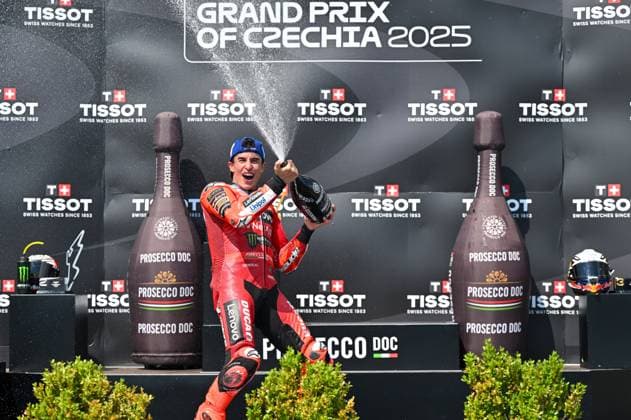 Sport Bilder des Tages The Grand Prix of the Czech Republic, MotoGP category World Championship, WM, Weltmeisterschaft race, in Brno, Czech Republic, on July 20, 2025. Winner Marc Marquez from Spain, Ducati Lenovo Team. (CTKxPhoto VaclavxSalek) CTKPhotoP2025072003415  CTKPhotoP2025072003415