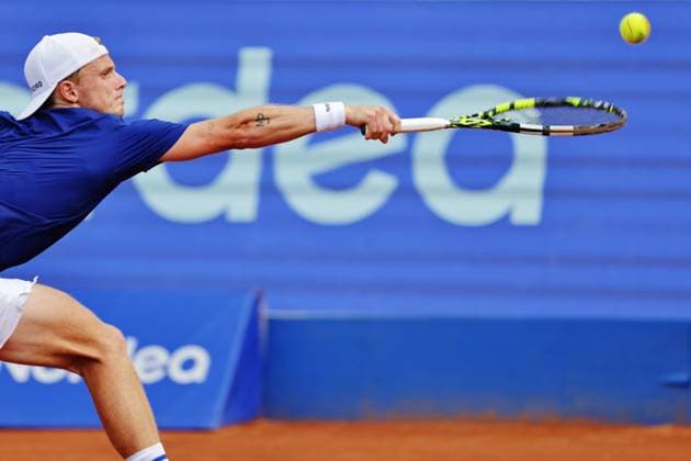 Jesper de Jong, Netherlands, during sunday s men s singles final at the Nordea Open tennis tournament in Bastad, Sweden on july 20, 2025. BASTAD SWEDEN x9200x
