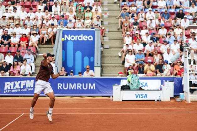 Luciano Darderi, Italy, during sunday s men s singles final at the Nordea Open tennis tournament in Bastad, Sweden on July 20, 2025. BASTAD SWEDEN x9200x