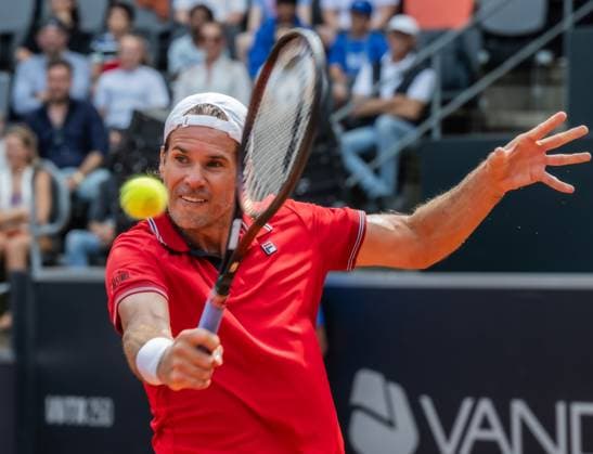 MSC Hamburg Ladies Open Tennis am Rothenbaum Hamburg 20..07.2025, Tennisstadion am Rothenbaum , Hamburg im Bild: MSC Hamburg Ladies Open Tennis am Rothenbaum Hamburg Exebitionmatch Domenic Thiem. AUT vs. Thommy Haas GER Â
