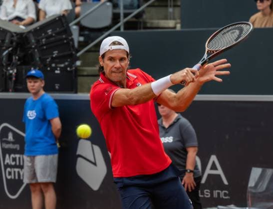 MSC Hamburg Ladies Open Tennis am Rothenbaum Hamburg 20..07.2025, Tennisstadion am Rothenbaum , Hamburg im Bild: MSC Hamburg Ladies Open Tennis am Rothenbaum Hamburg Domenic Thiem. AUT vs. Thommy Haas GER Â