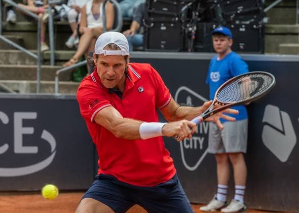 MSC Hamburg Ladies Open Tennis am Rothenbaum Hamburg 20..07.2025, Tennisstadion am Rothenbaum , Hamburg im Bild: MSC Hamburg Ladies Open Tennis am Rothenbaum Hamburg Domenic Thiem. AUT vs. Thommy Haas GER Â