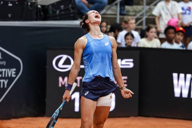 GER, Hamburg, xFSx, ATP250 Frauen-Tennistunier , MSC Hamburg Ladies Open 2025 , Finale ,20.07.2025 v.l. Lois Boisson (FRA) jubelnd, bejubelt, jubelt, jubeln Copyright: HMBxMedia FernandoxSoares