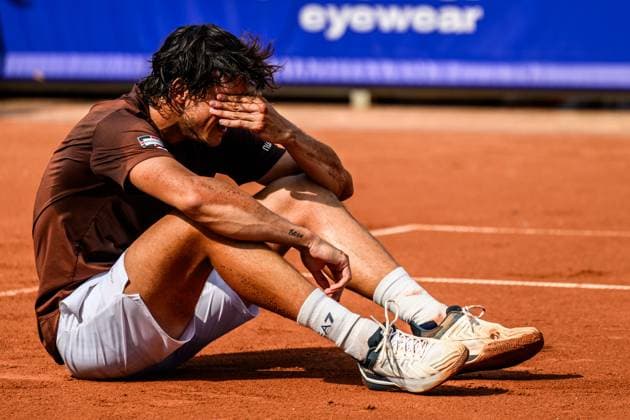 250720 Luciano Darderi of Italy celebrates winning in the singel final tennis match during day 8 on July 20, 2025 in Bastad. Photo: Mathilda Schuler BILDBYRAN kod MA MA0849 tennis ATP, Tennis Herren 250 nordea open bbeng jubel Copyright: MATHILDAxSCHULER BB250720MA081