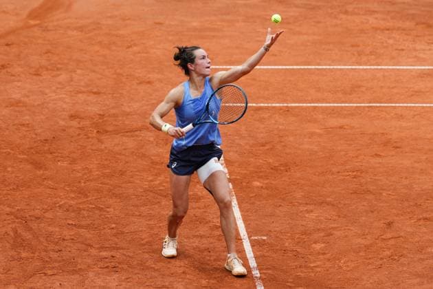 GER, Hamburg, xFSx, ATP250 Frauen-Tennistunier , MSC Hamburg Ladies Open 2025 , Finale ,20.07.2025 v.l. Lois Boisson (FRA) macht einen Aufschlag Copyright: HMBxMedia FernandoxSoares