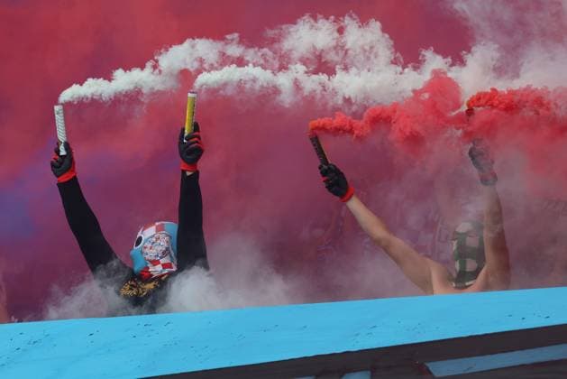 Sport Bilder des Tages 20.07.2025 ZABRZE MECZ PKO BP EKSTRAKLASA GKS KATOWICE - RAKOW CZESTOCHOWA --- FOOTBALL MATCH TOP LEAGUE GORNIK ZABRZE - LECHIA GDANSK NZ. KIBICE GORNIKA FOT. LUKASZ JURGA ARENA AKCJI NEWSPIX.PL --- newspix.pl POLAND OUT! 