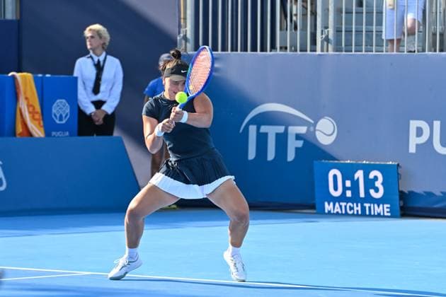 Bianca Andreescu of Canada during the Finals of Hopman Cup at Bari Fiera del Levante on July 20, 2025 in Bari, Italy  Copyright: xAndreaxRosito IPAxSportx xipa-agency.netx xx IPA_60649917 IPA_Agency_IPA60649917
