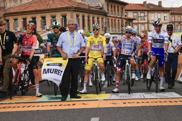 Thymen ARENSMAN, INEOS Grenadiers, Jonathan MILAN , Lidl - Trek, Tadej POGA?AR , UAE Team Emirates - XRG, Lenny MARTINEZ, Bahrain - Victorious, Florian LIPOWITZ, Red Bull - BORA - hansgrohe, during the Tour de France 2025, UCI WorldTour cycling event, Stage 15, Muret - Carcassonne (169,3 Km) on 20 July 2025 in Carcassonne, France during Tour de France 2025 - Stage 15, Tour De France race in France, France, July 20 2025  Copyright: xStefanoxCavasino IPAxSportx xipa-agency.netx xx IPA_60651911 IPA_Agency_IPA60651911