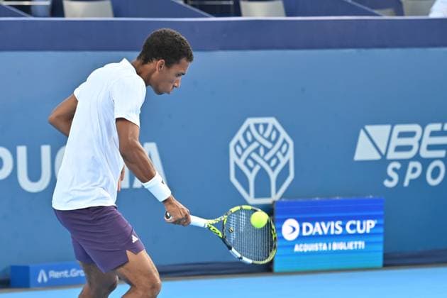 RECORD DATE NOT STATED Felix Auger-Aliassime durante la Hopman Cup 2025 Domenica 20 Luglio 2025 Bari - Fiera del Levante Copyright: xAndreaxRositox DSC_7127