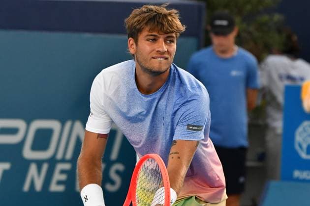 RECORD DATE NOT STATED Flavio Cobolli durante la Hopman Cup 2025 Domenica 20 Luglio 2025 Bari - Fiera del Levante Copyright: xAndreaxRositox DSC_2638